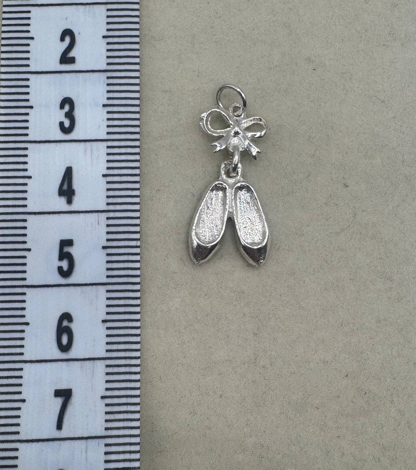 Stirling Silver Ballet Shoes Charm