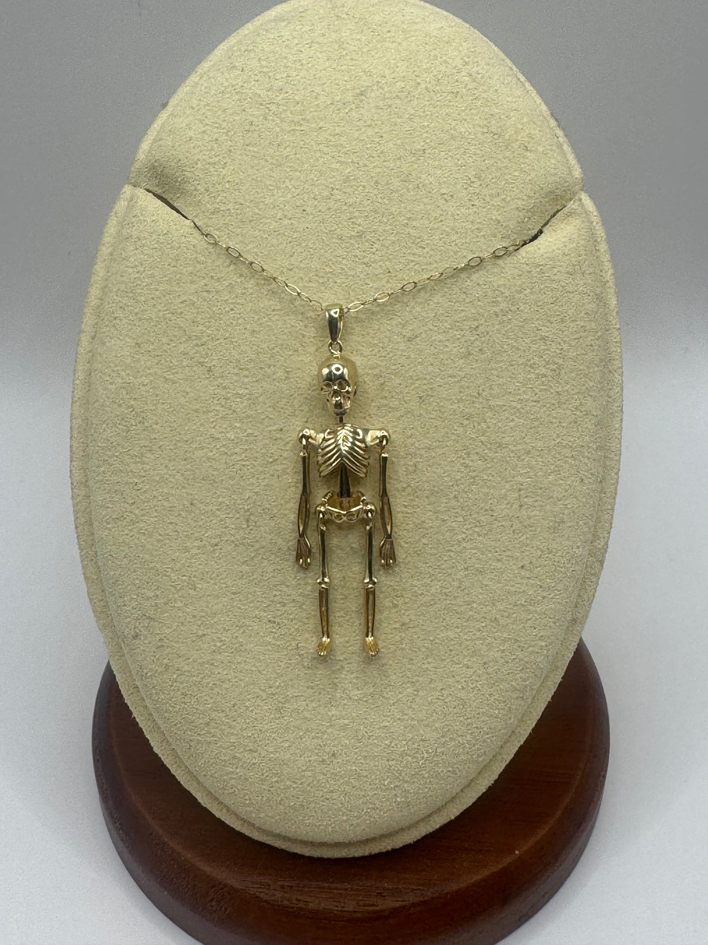9ct Gold Articulated Skeleton Pendant