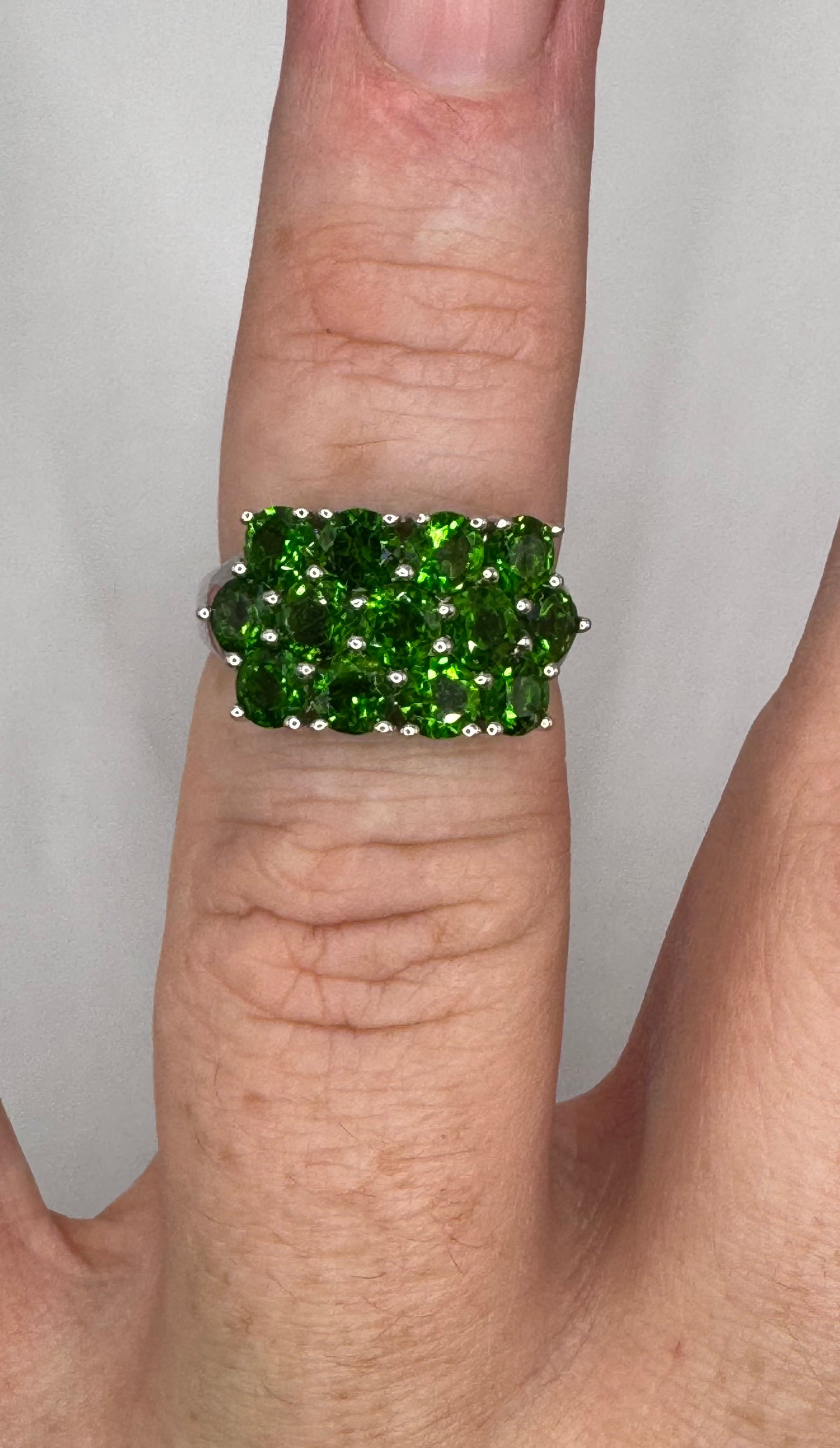 Stirling Silver Diopside Ring