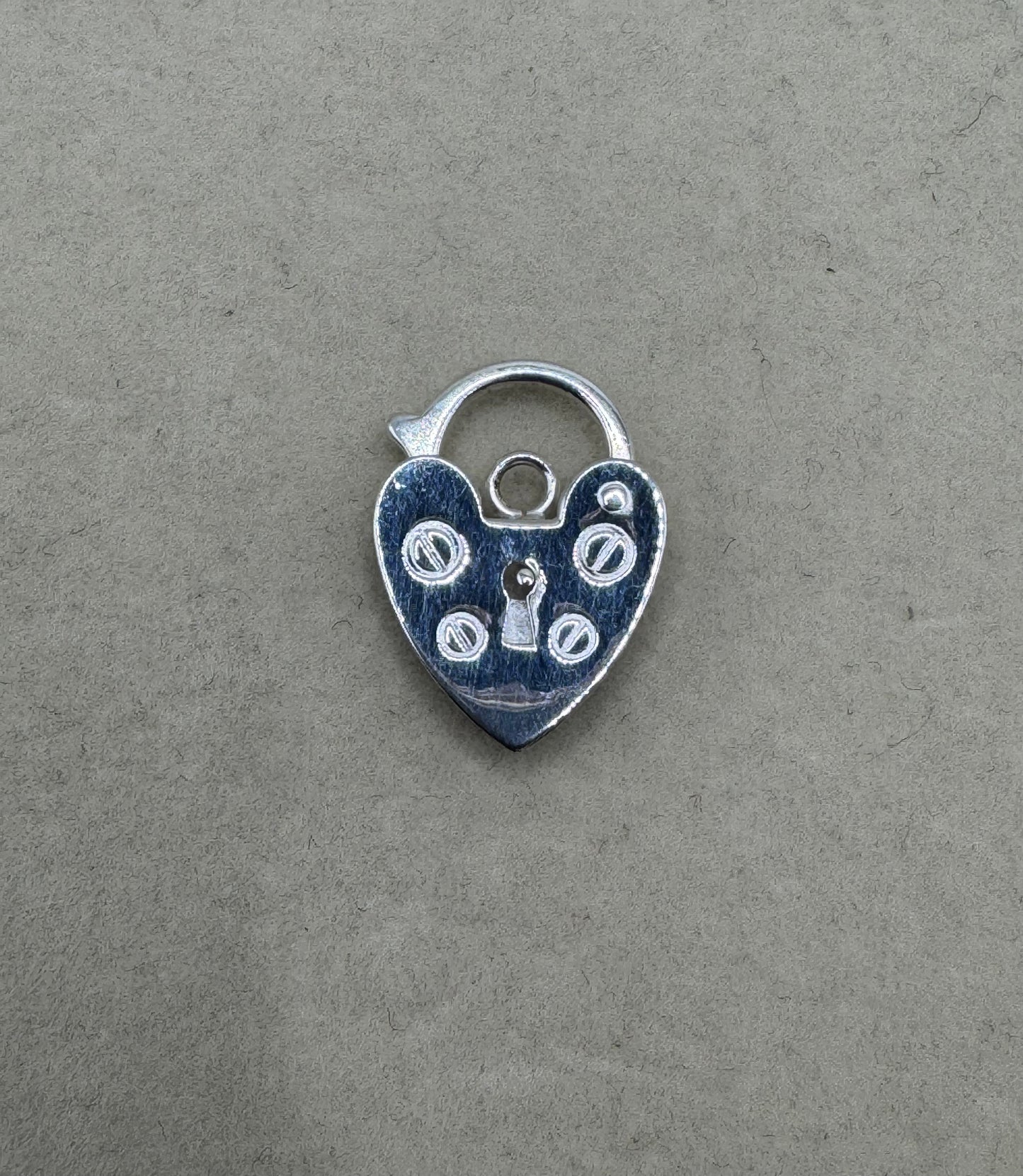 Stirling Silver Heart Padlock