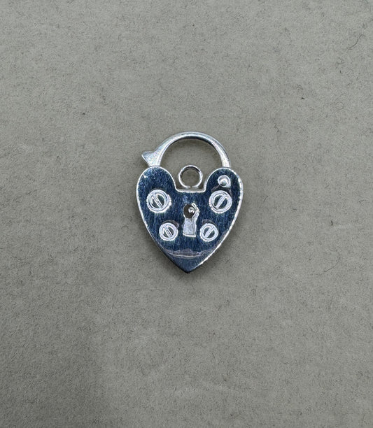 Stirling Silver Heart Padlock
