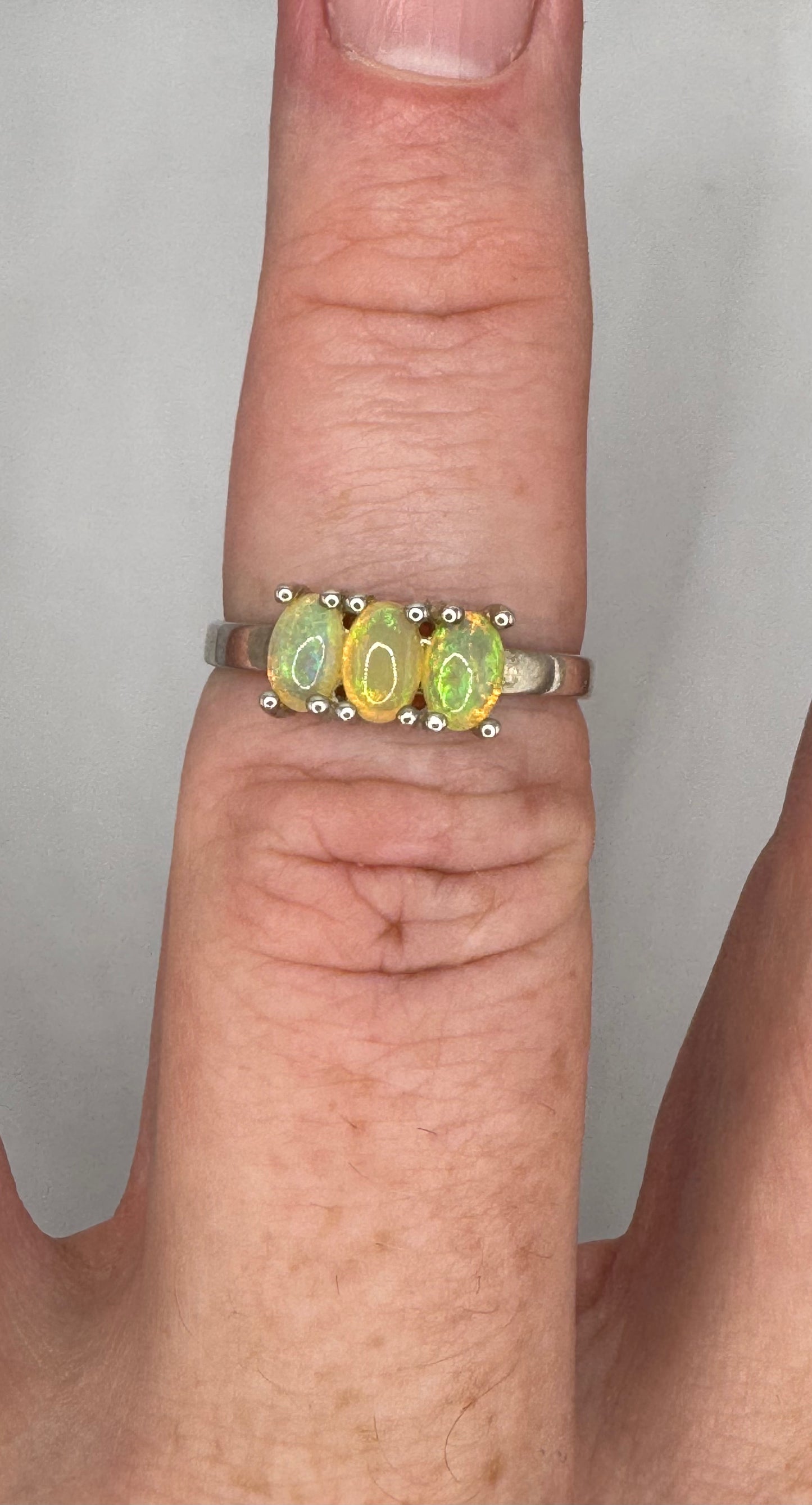 Stirling Silver opal Ring