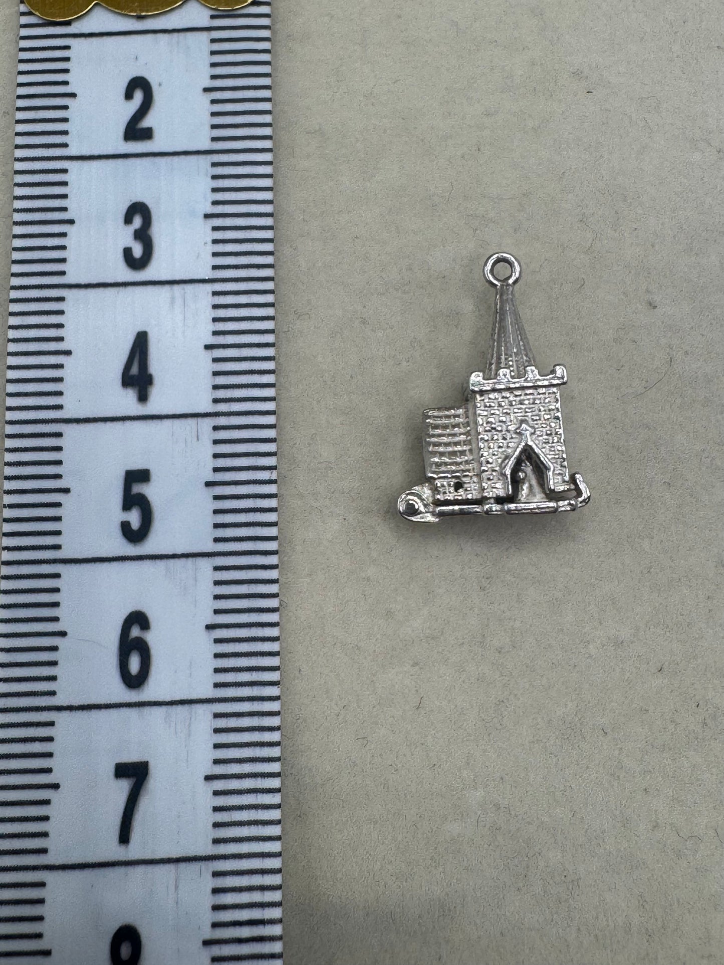 Stirling Silver Church Charm