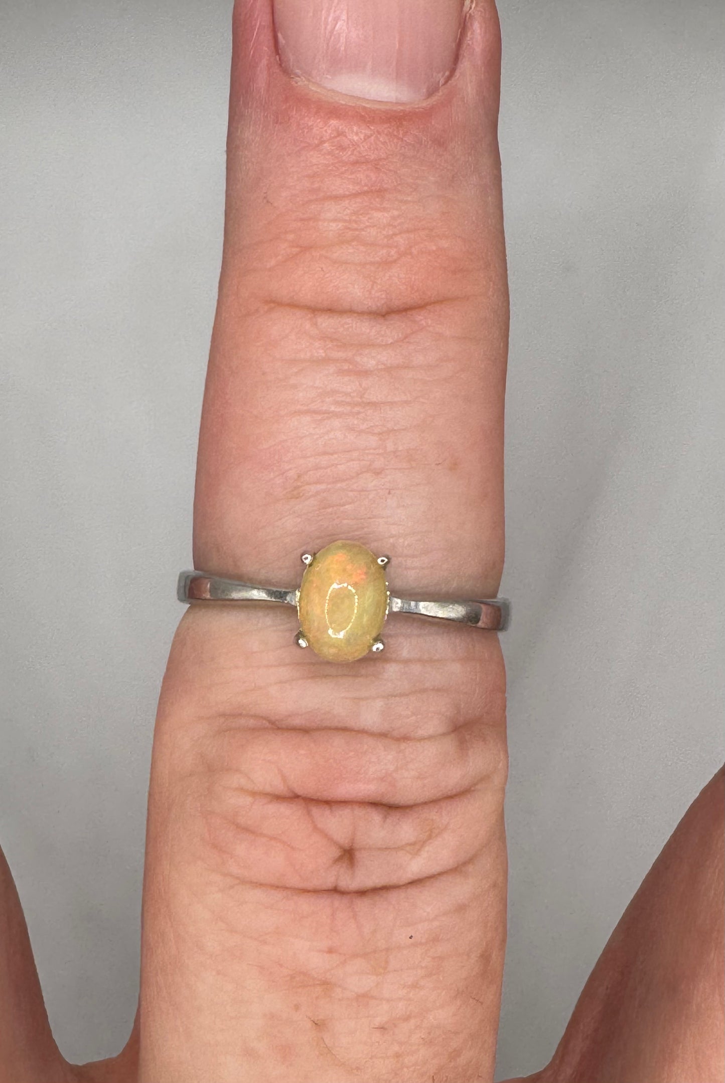 Stirling Silver Opal Ring