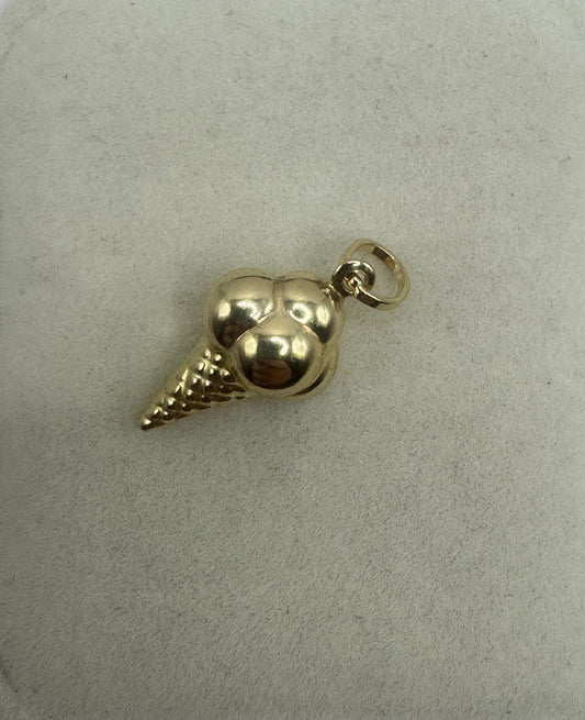 9ct Gold  Ice Cream Charm