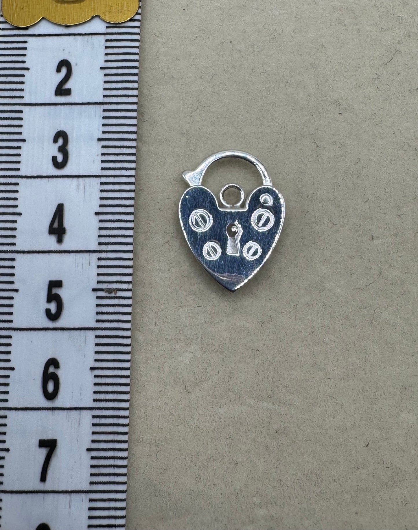 Stirling Silver Heart Padlock