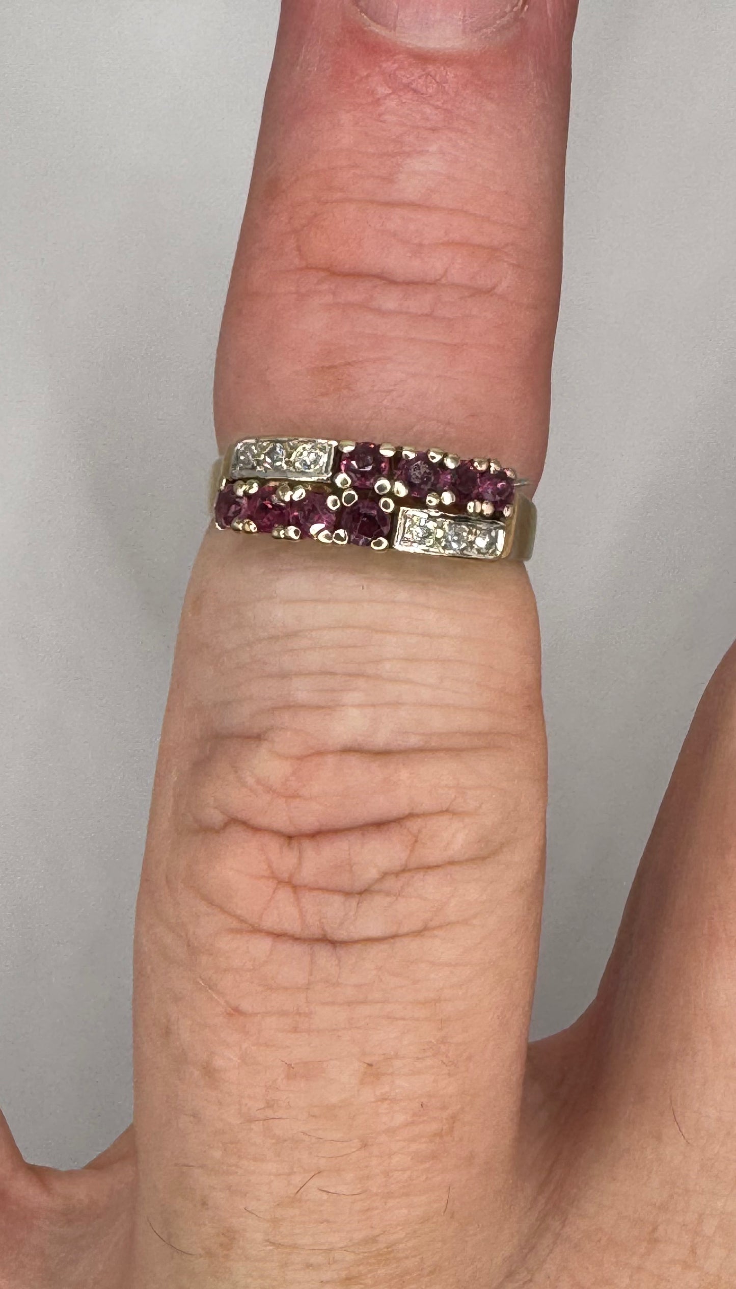 9ct Gold Ruby & Diamond Ring