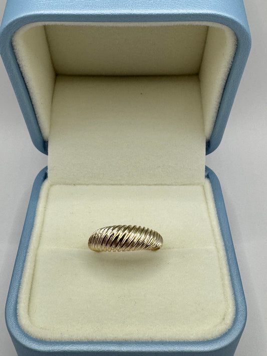 9ct Gold Corrugated Band Ring