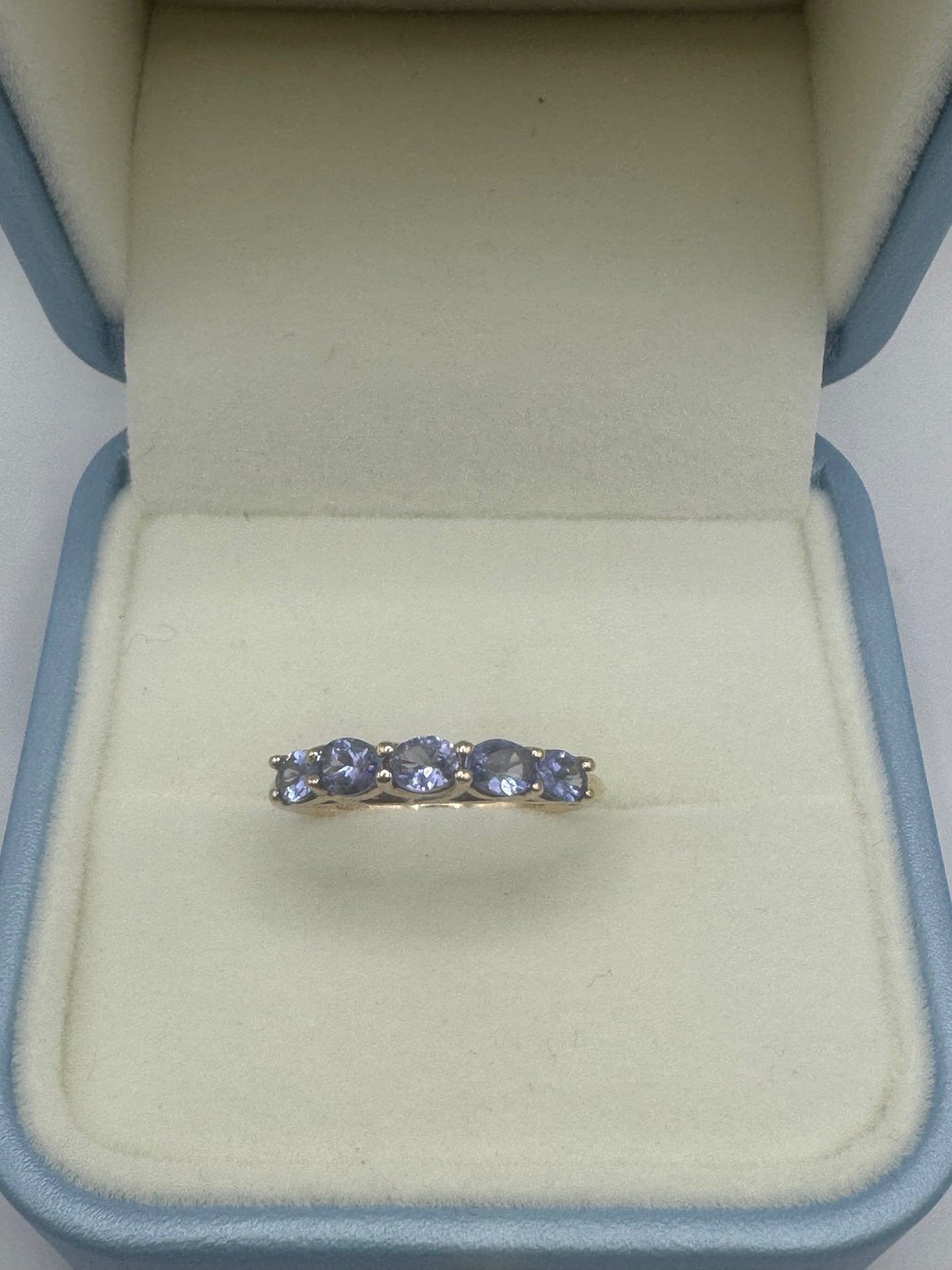 9ct Gold 5 Stone Tanzanite Ring
