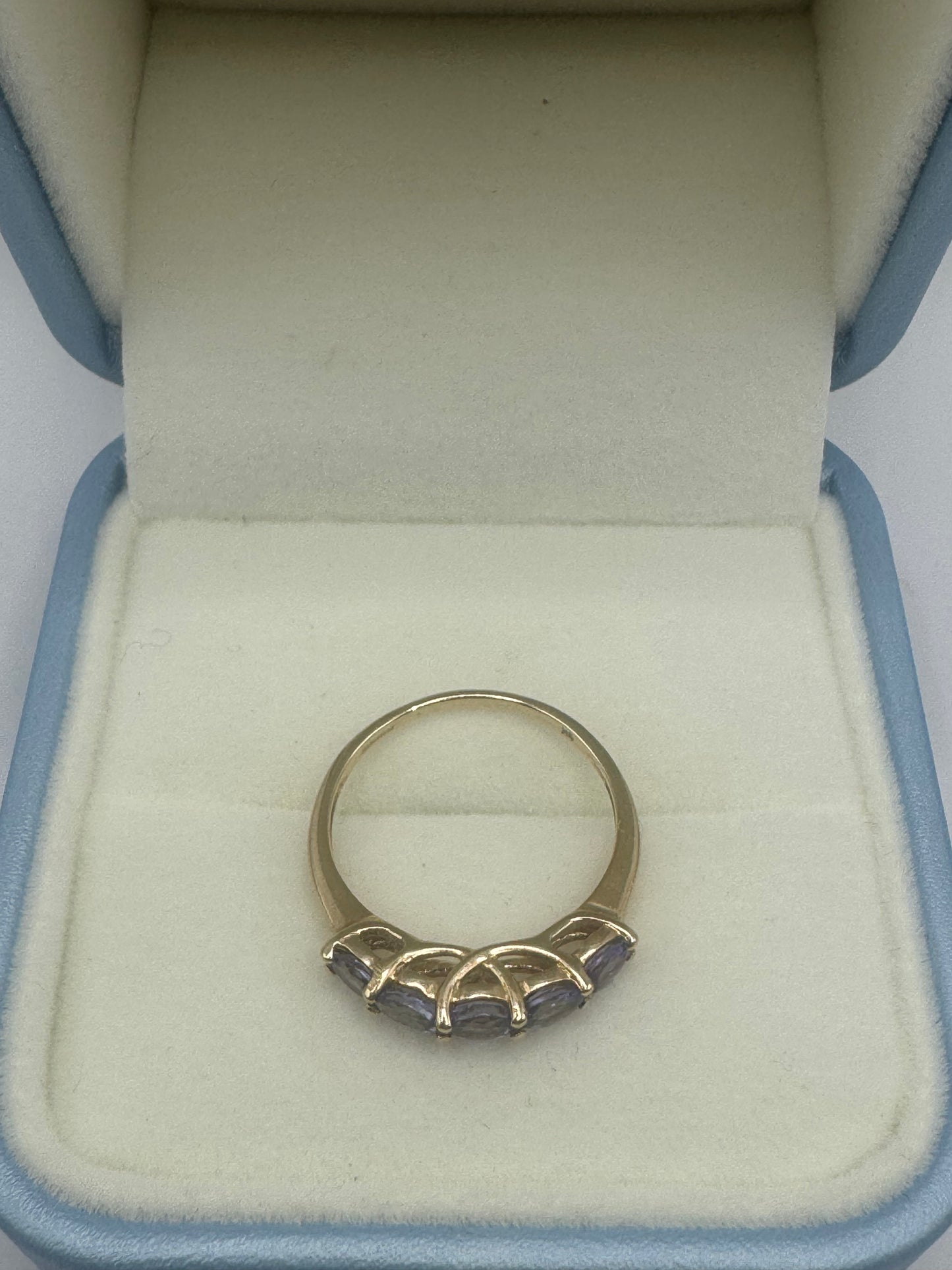 9ct Gold 5 Stone Tanzanite Ring