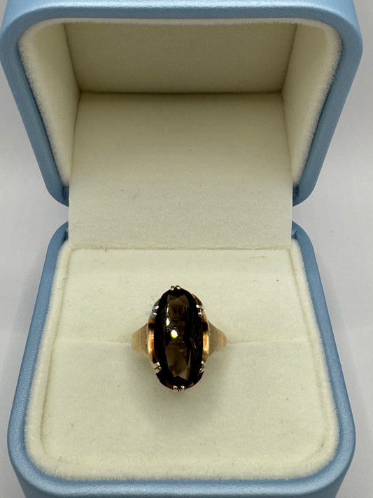 9ct Gold Smokey Quartz Ring