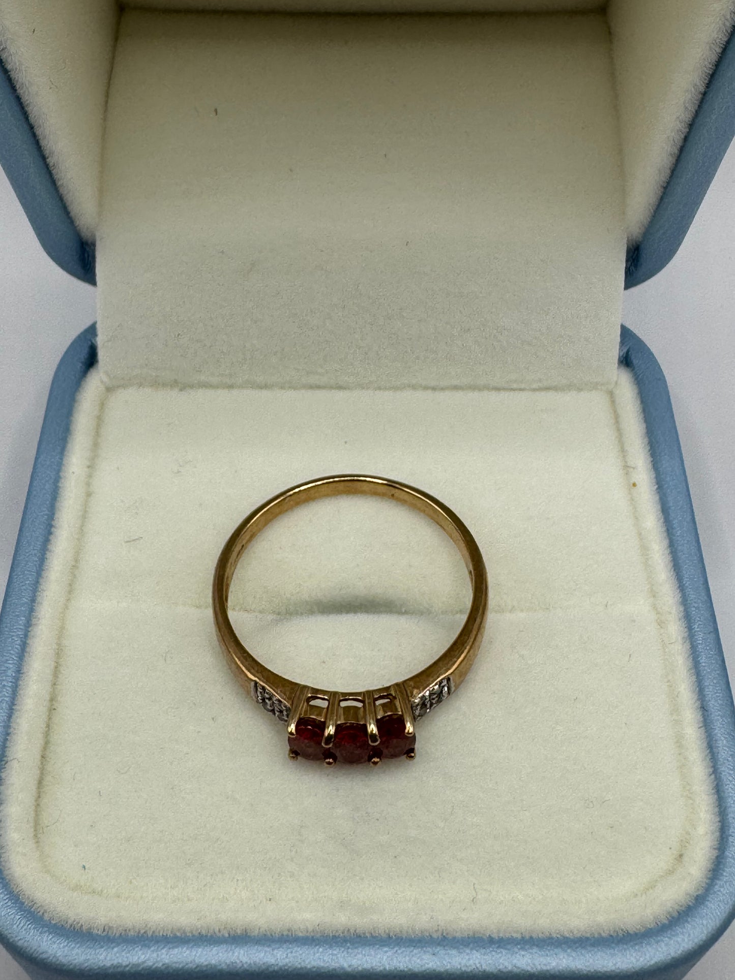 9ct Gold Spinel & Diamond Ring
