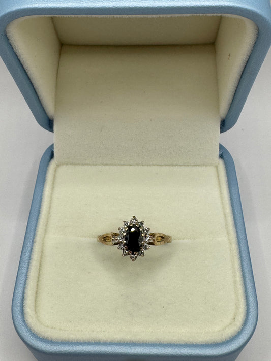 9ct Gold Sapphire & Diamond Ring