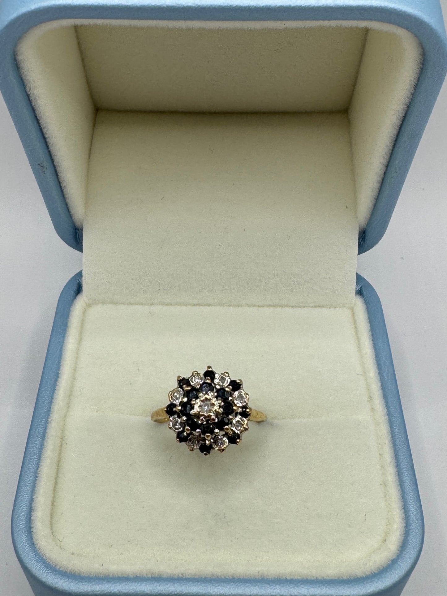9ct Gold Sapphire & Diamond Ring