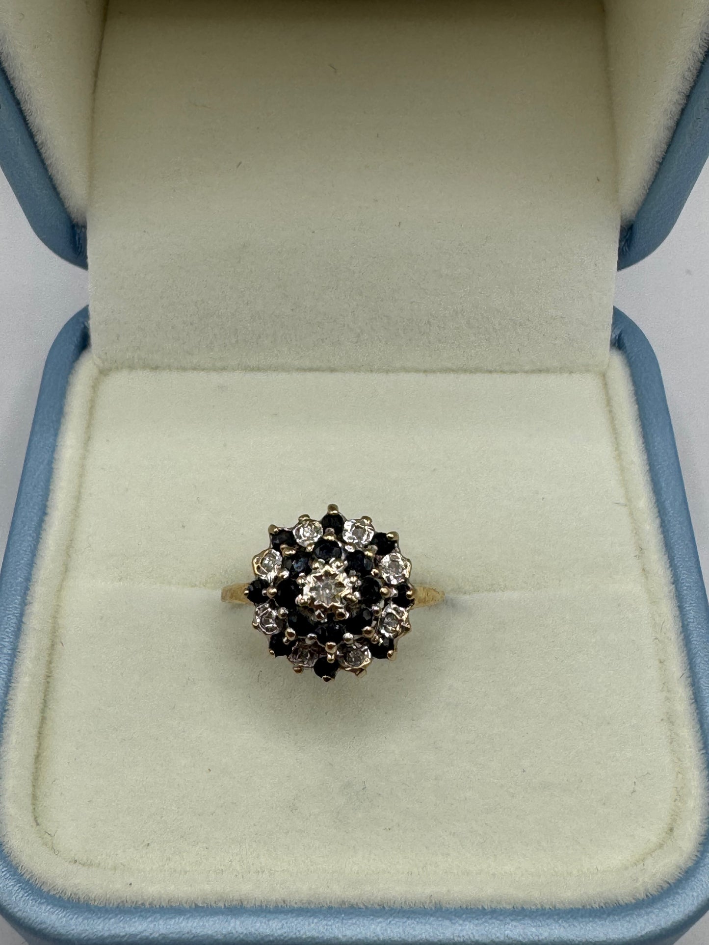 9ct Gold Sapphire & Diamond Ring