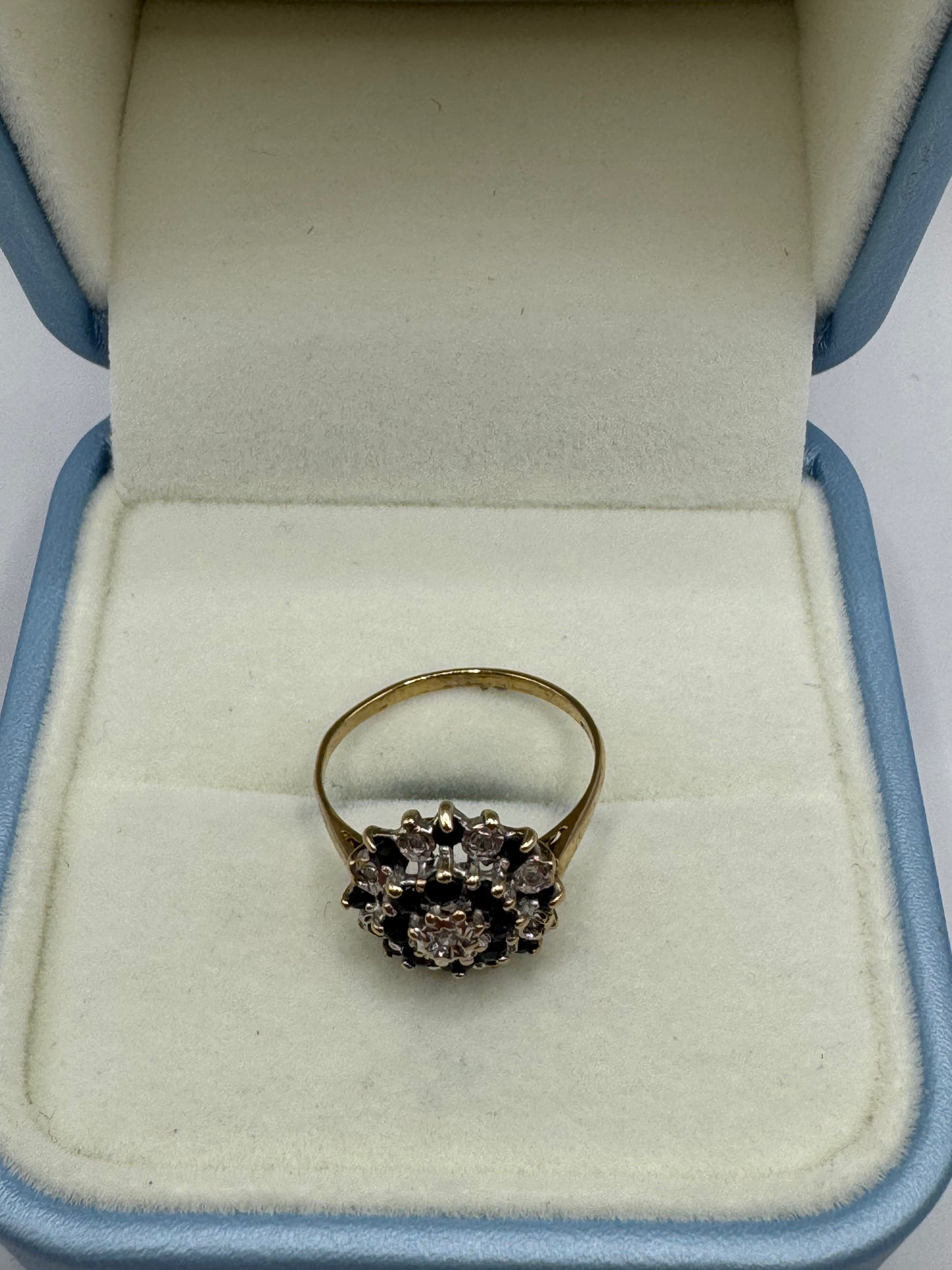 9ct Gold Sapphire & Diamond Ring