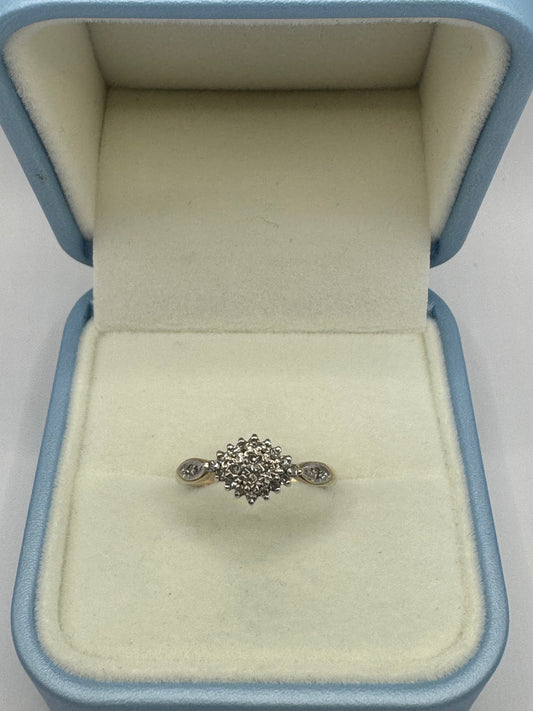 9ct Gold Diamond Cluster Ring