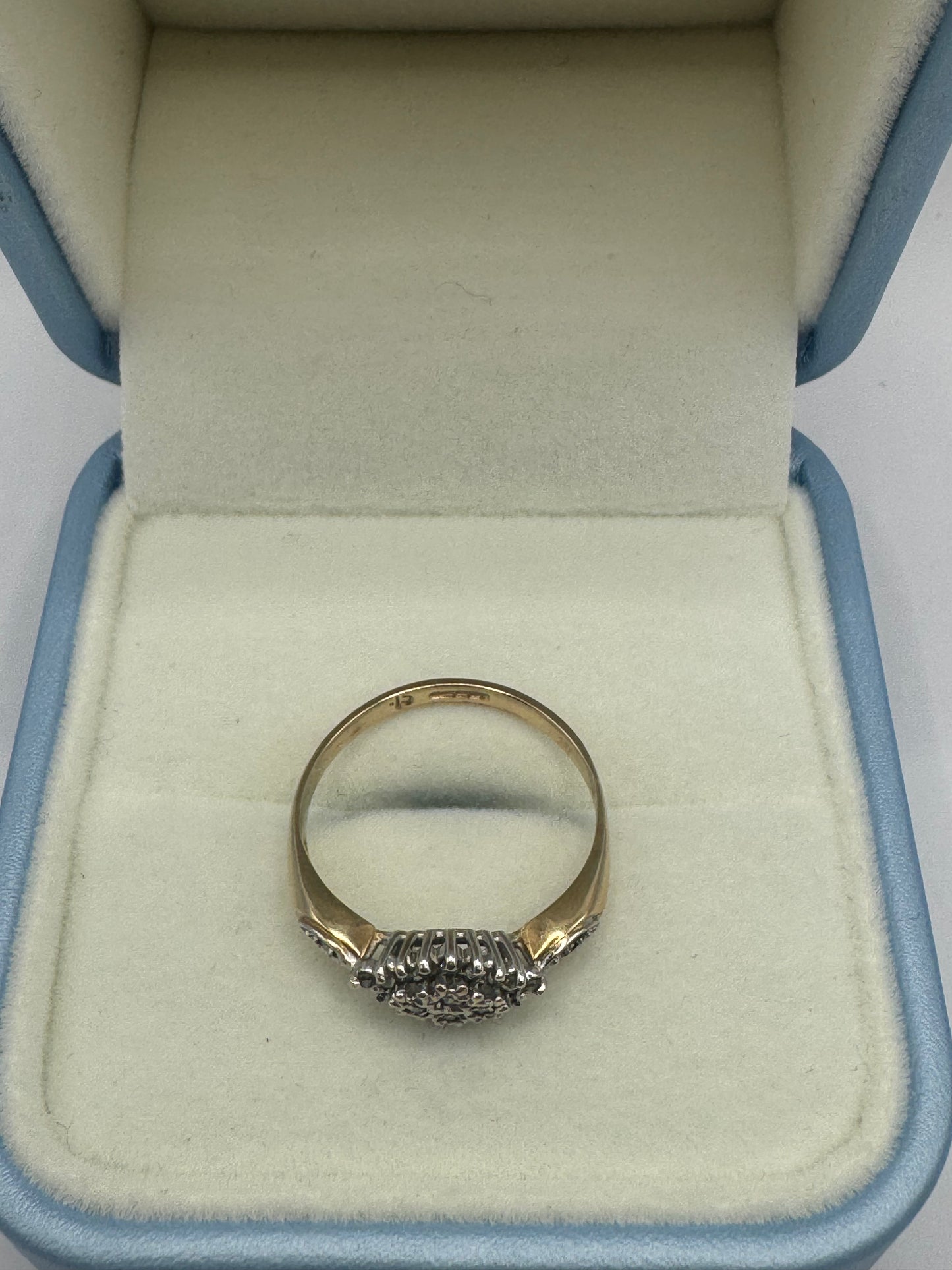 9ct Gold Diamond Cluster Ring
