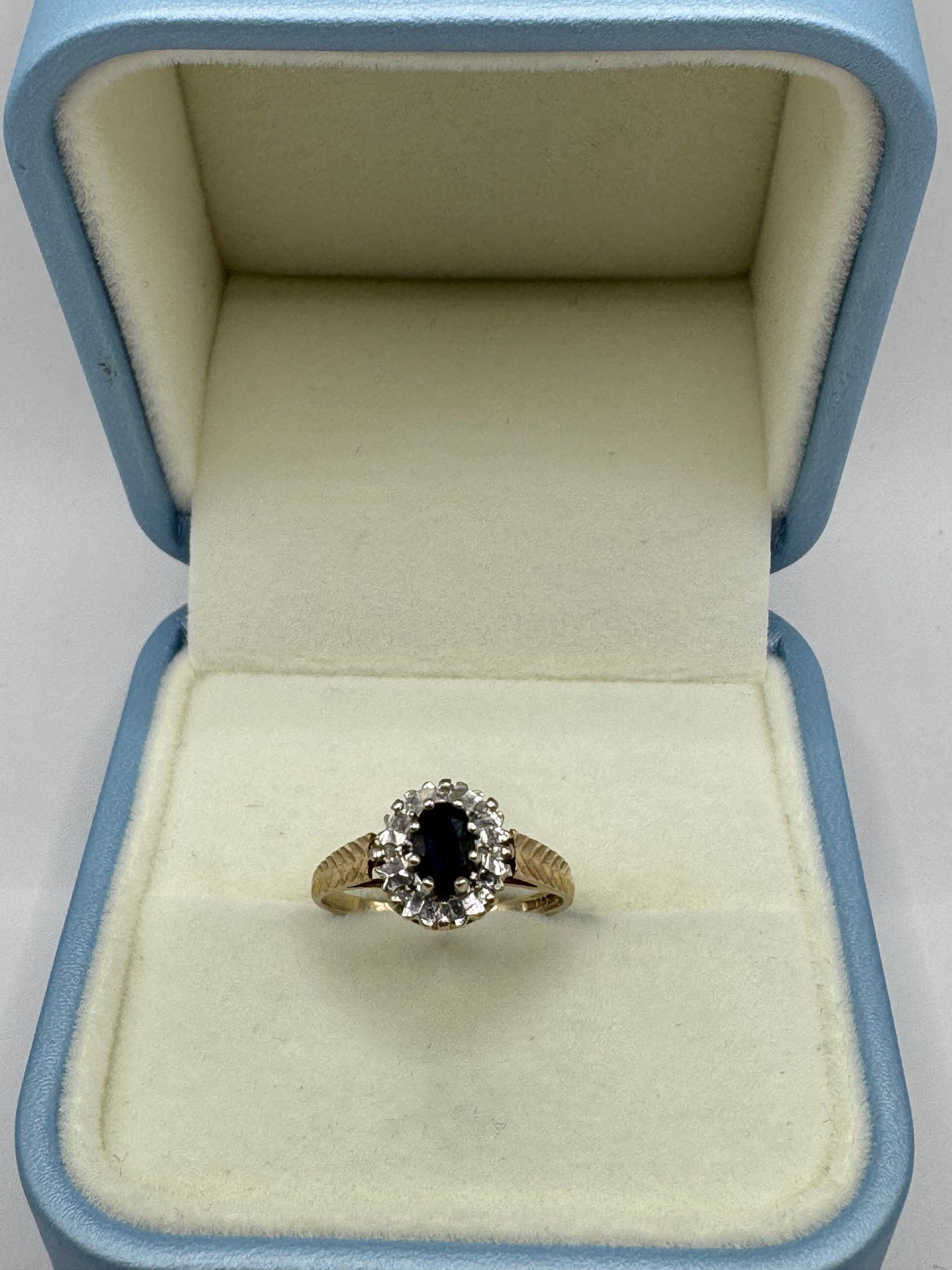 9ct Gold Sapphire & Diamond Ring