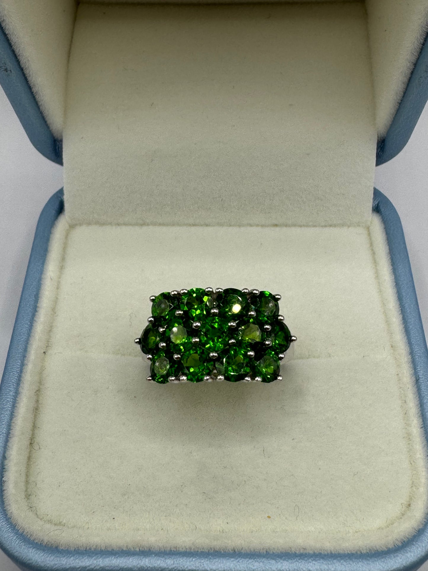 Stirling Silver Diopside Ring