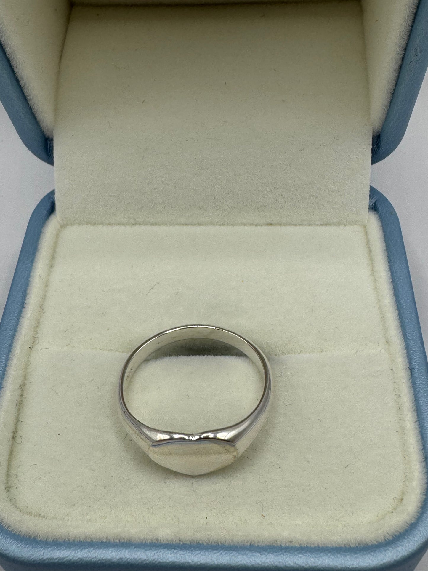 Stirling Silver Heart Shaped Signet Ring