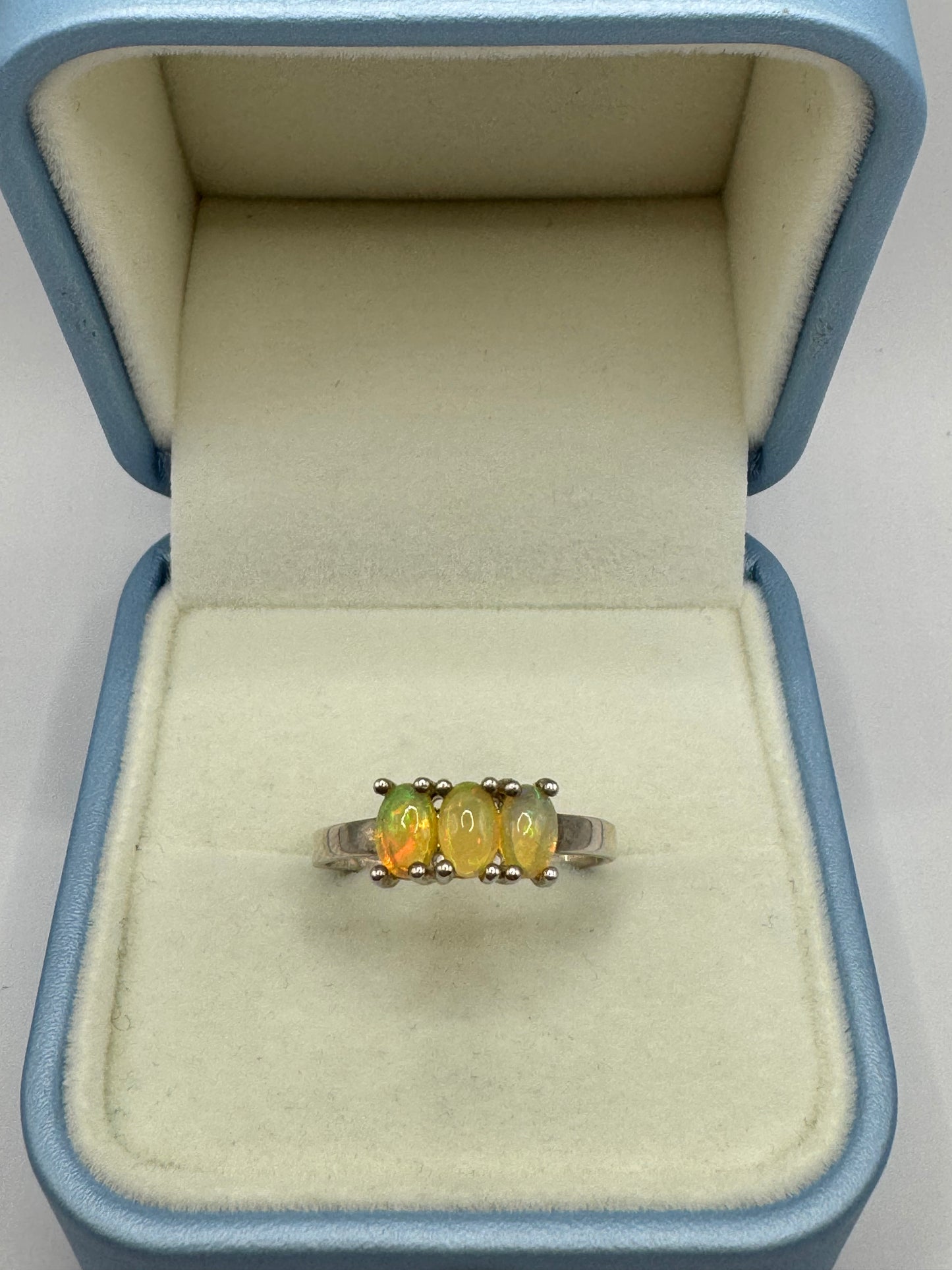 Stirling Silver opal Ring