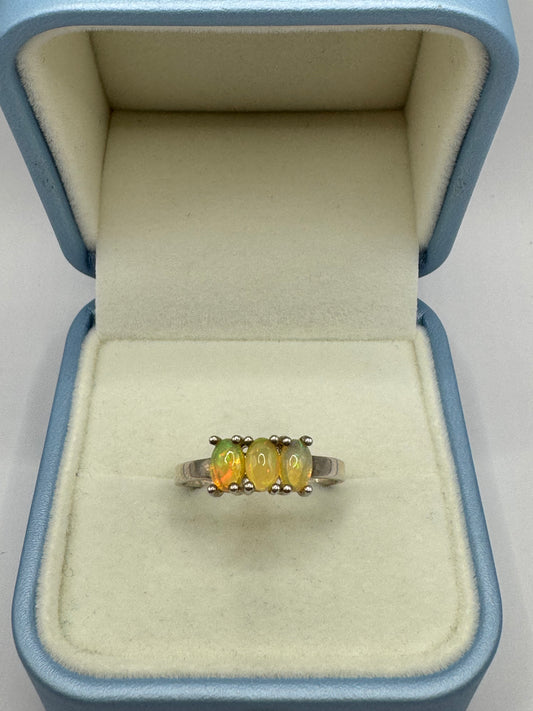 Stirling Silver opal Ring