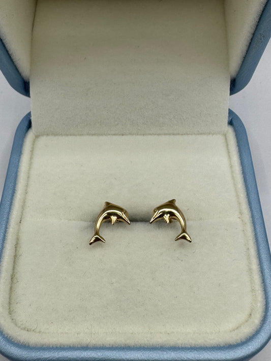 9ct Gold Dolphin Earrings