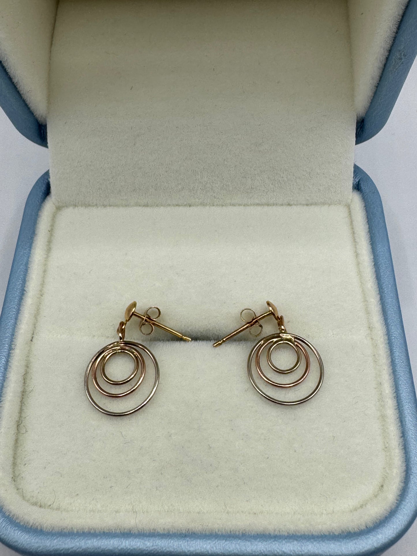 9ct Tri Gold Earrings