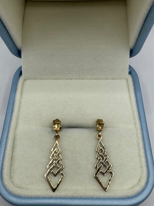 9ct Gold Dangle Earrings