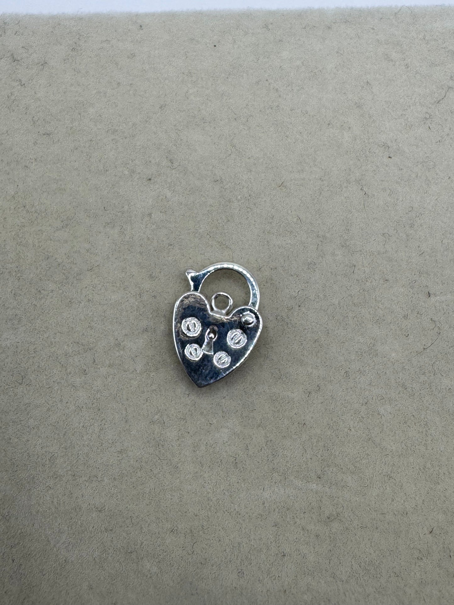 Stirling Silver Heart Padlock