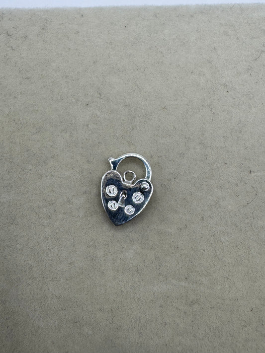 Stirling Silver Heart Padlock