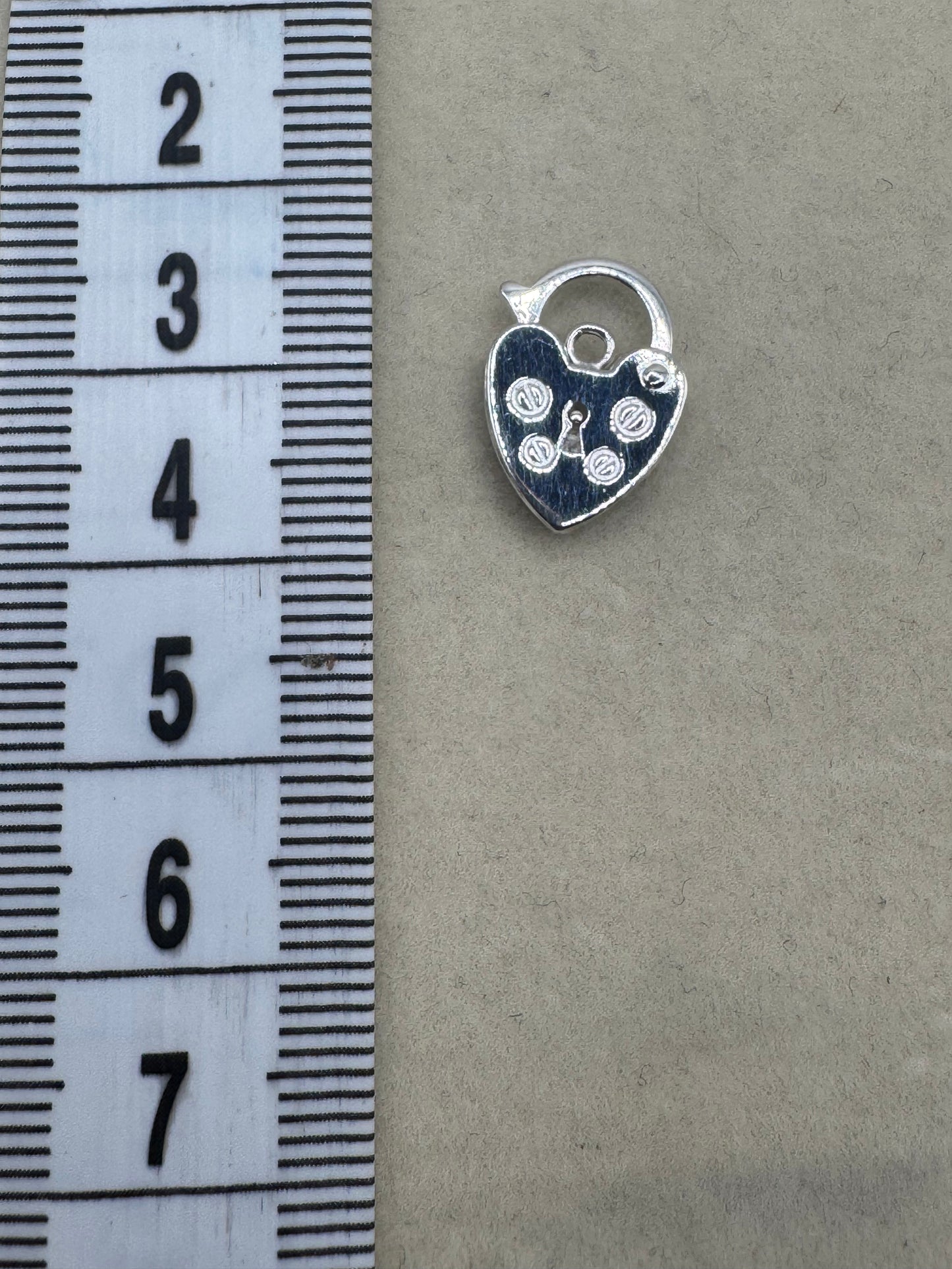 Stirling Silver Heart Padlock