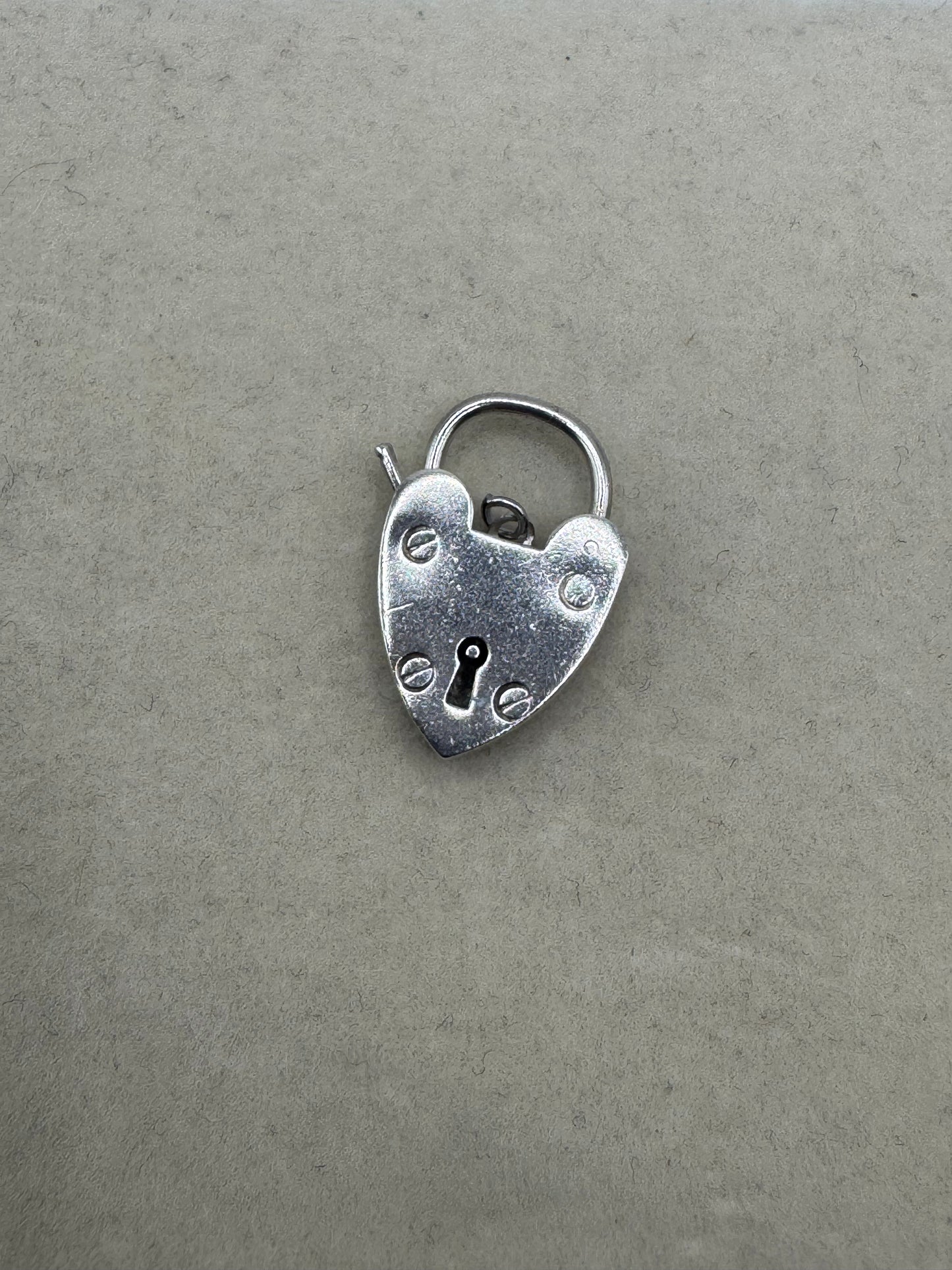 Stirling Silver Heart Padlock