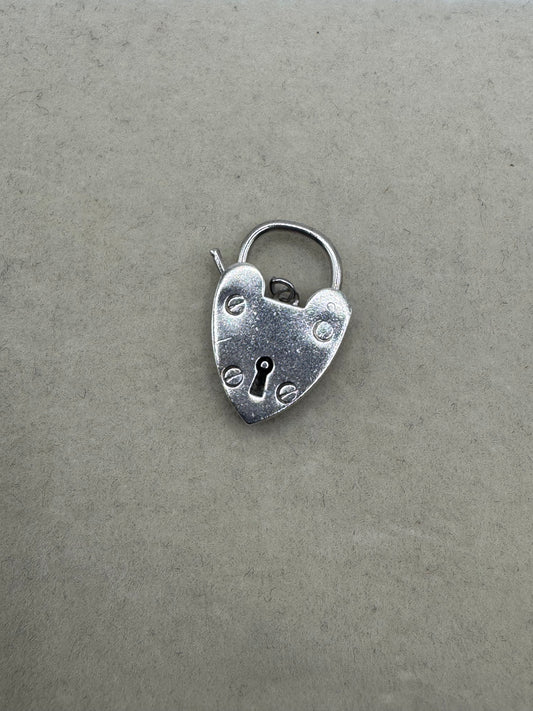 Stirling Silver Heart Padlock