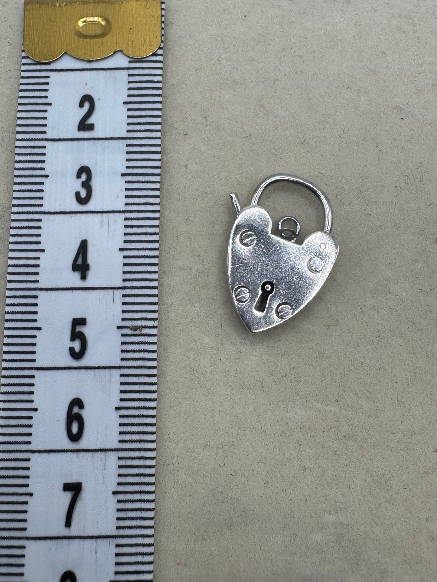 Stirling Silver Heart Padlock