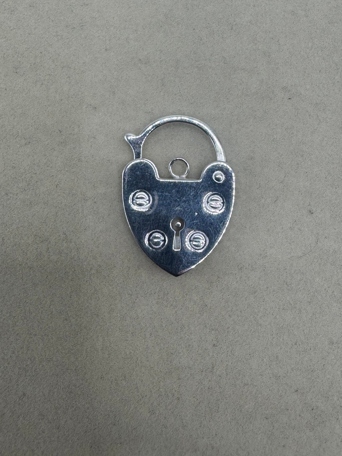 Stirling Silver Heart Padlock