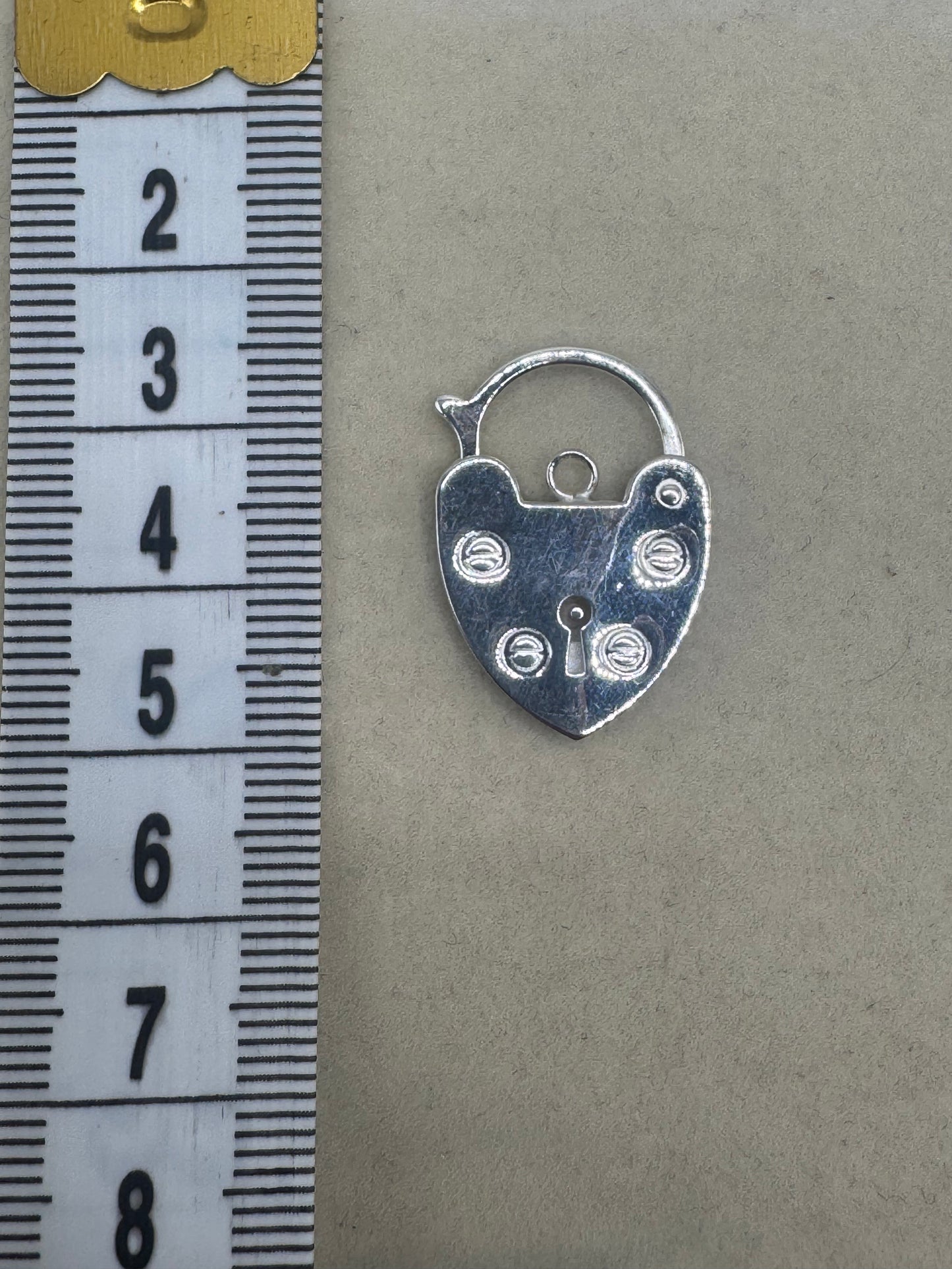 Stirling Silver Heart Padlock