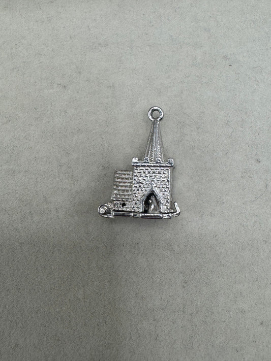 Stirling Silver Church Charm