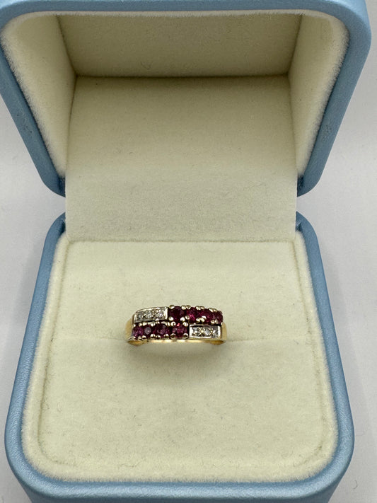 9ct Gold Ruby & Diamond Ring