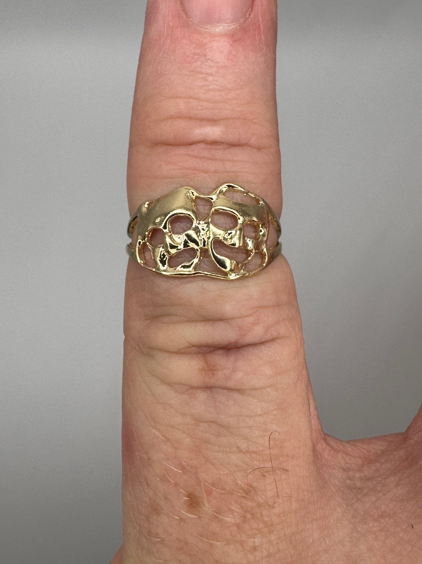 9ct Gold Comedy Masks Ring