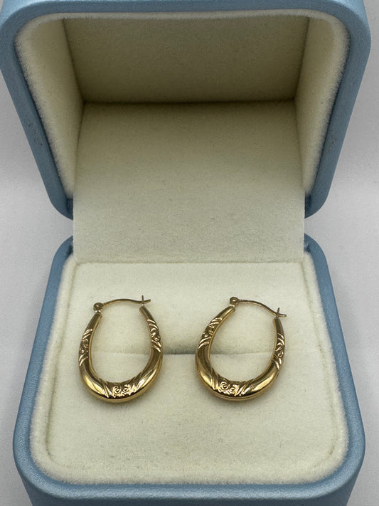 9ct Gold loop Earrings